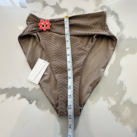 NWT Trina Turk SANDSTONE bathing suit bottom with embellishments. Size 6 - Picture 10 of 11